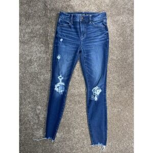 American Eagle‎ Dream Jean Size 0 Skinny Leg High Rise Jegging Distressed